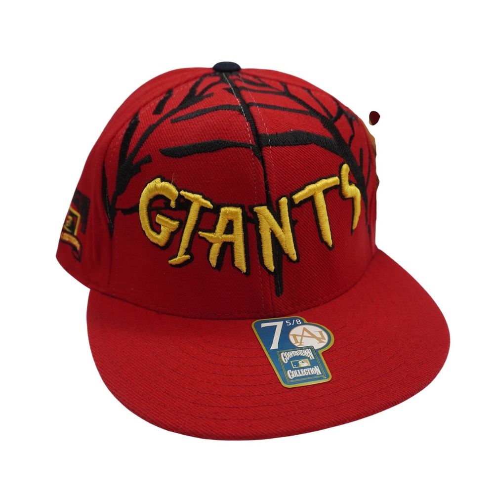 American Needle San Francisco Giants Men 7 5/8 Red Spider Web Fitted Hat Man MLB